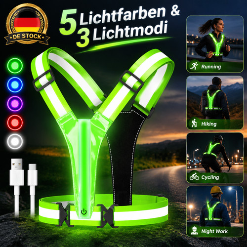 Led warnweste usb fahrrad - warnweste,